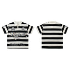 MAJESTIK Striped Embroidered Polo Shirt