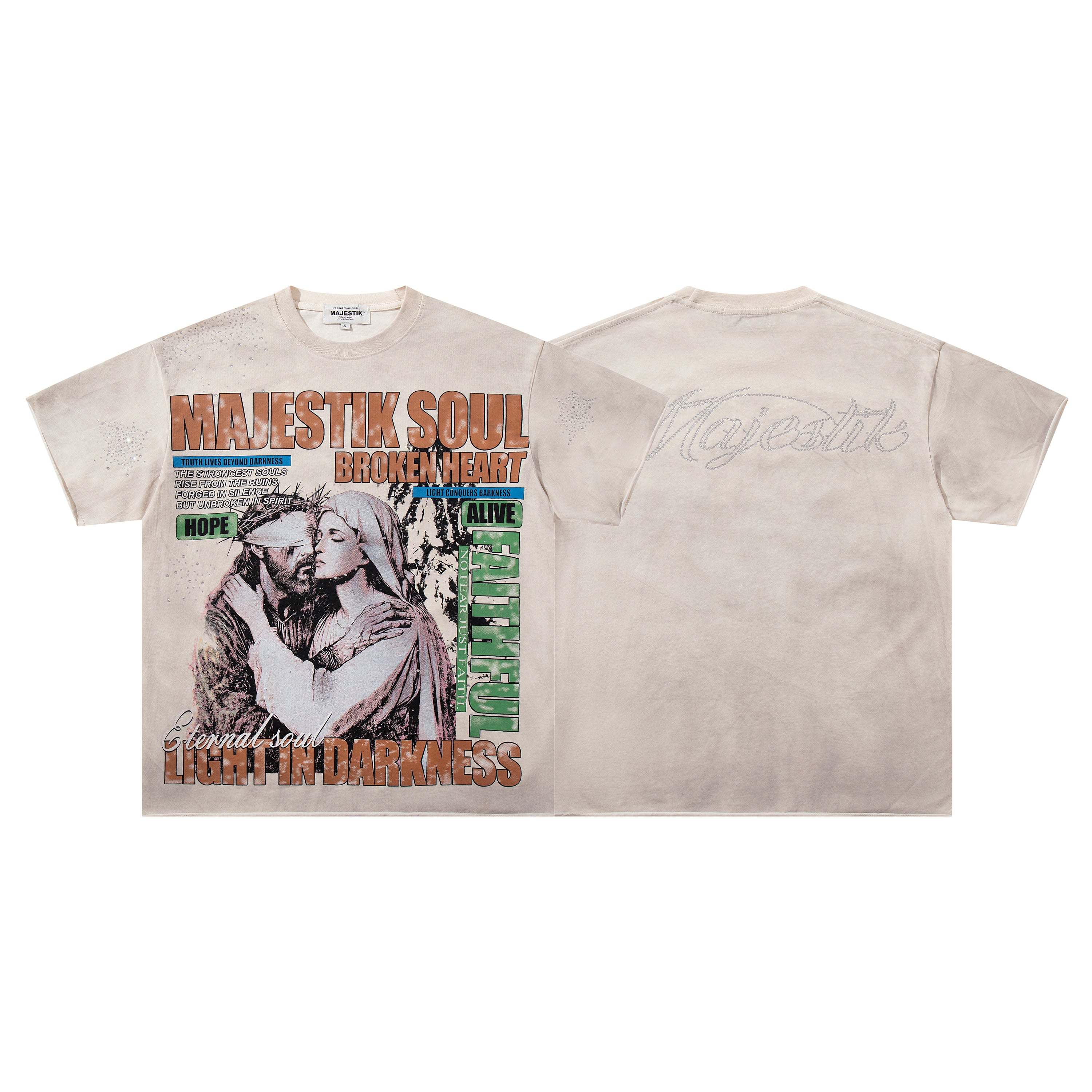 MAJESTIK Soul Light In Darkness Vintage T‑Shirt