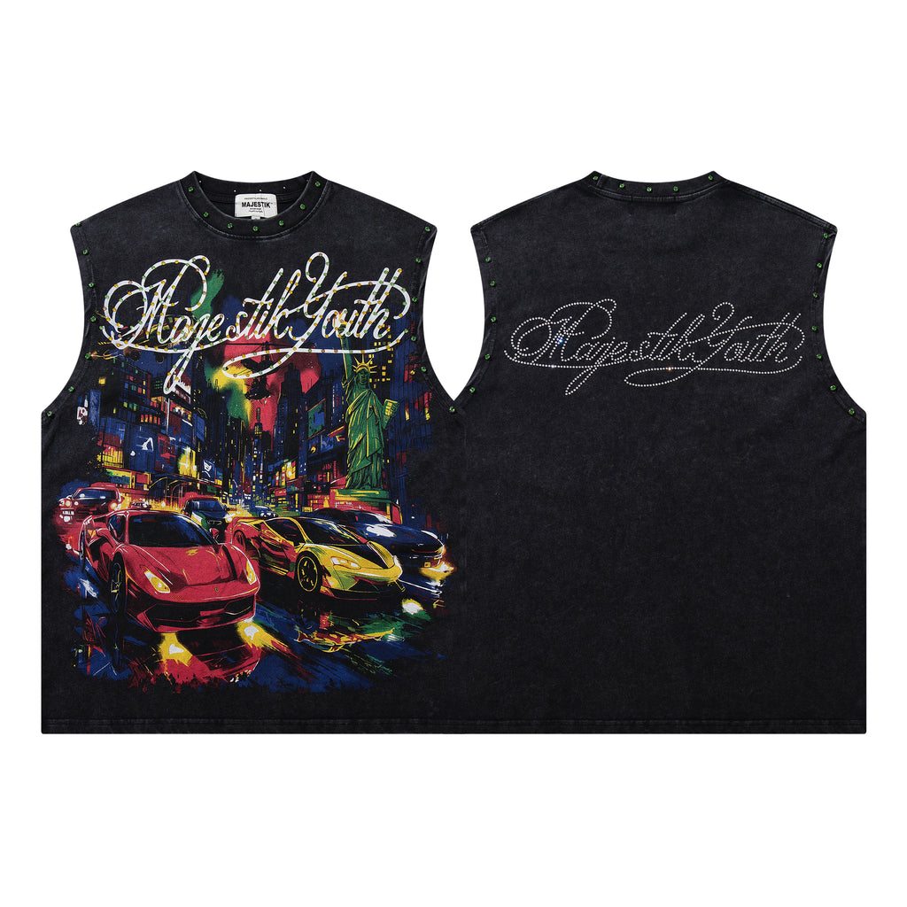 MAJESTIK Supercar City Graphic Tank Top