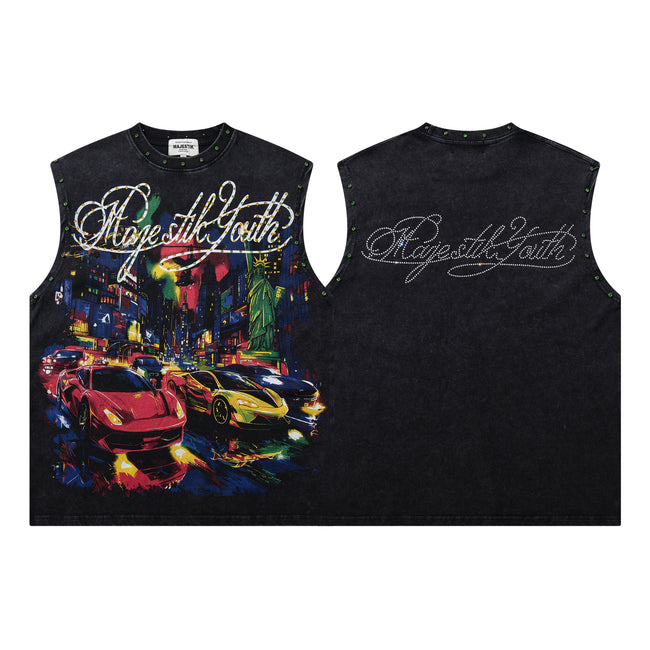 MAJESTIK Supercar City Graphic Tank Top Hover Image