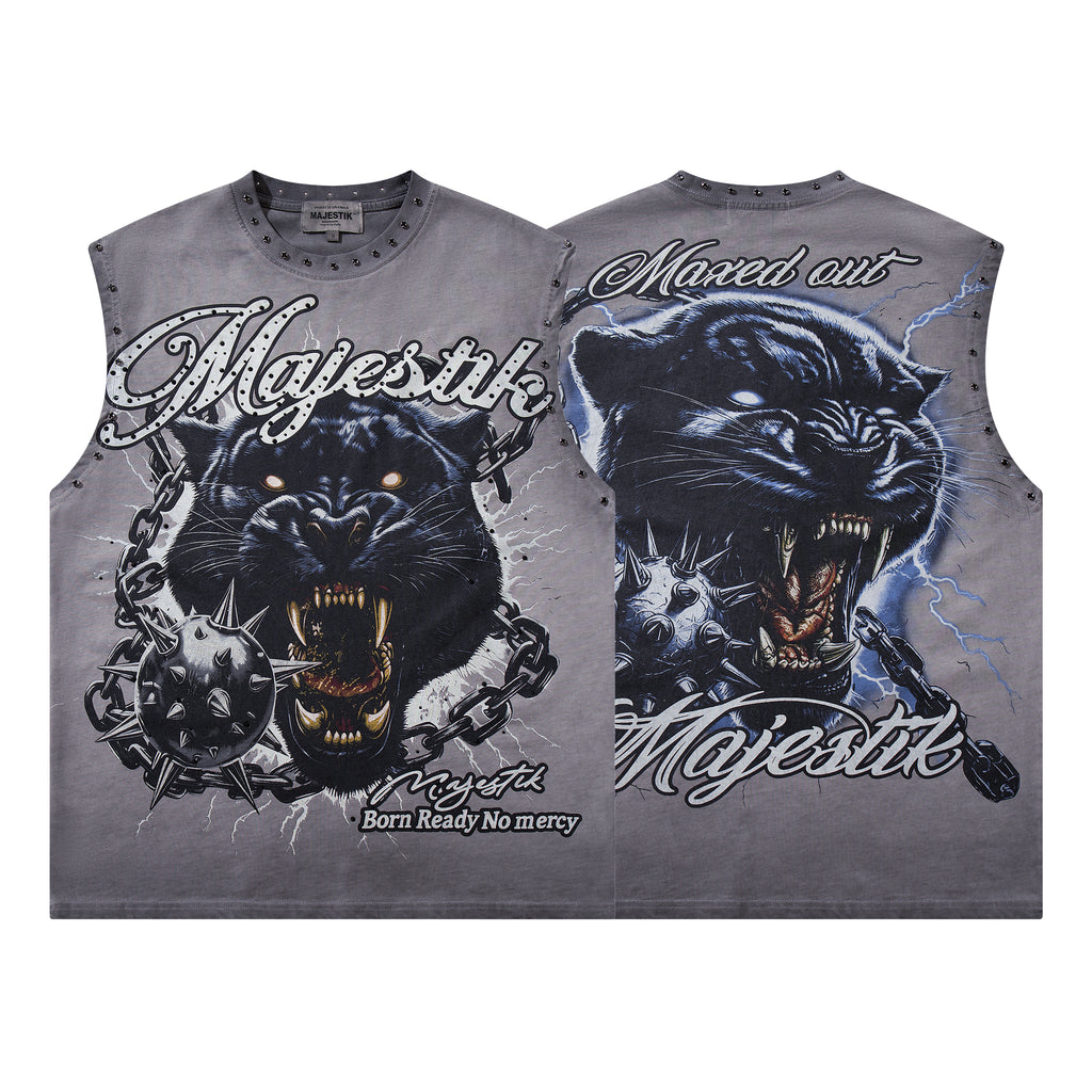 MAJESTIK Black Panther Graphic Tank Top