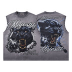 MAJESTIK Black Panther Graphic Tank Top