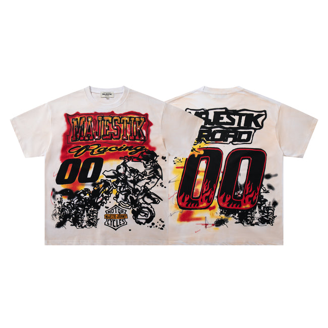MAJESTIK Racing 00 Double‑Sided Graphic T‑Shirt Hover Image