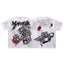 MAJESTIK Graffiti Sketch Art White Double‑Sided T‑Shirt