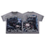 MAJESTIK Black Panther Skull Vintage Grey Double‑Sided T‑Shirt