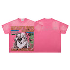 MAJESTIK Soul Light In Darkness Pink Vintage T‑Shirt