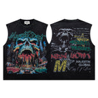 MAJESTIK Skull Graphic Sleeveless Tank Top