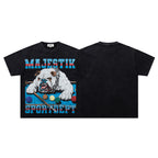 MAJESTIK Bulldog Billiard Vintage T‑Shirt