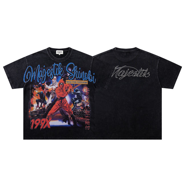MAJESTIK Ninja Graphic Short‑Sleeve T‑Shirt Hover Image