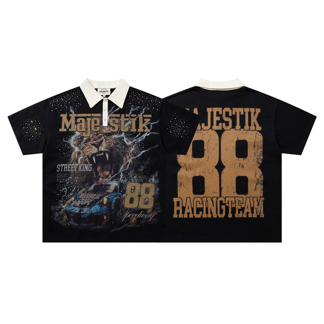 MAJESTIK 88 Racing Team Vintage Polo Shirt Hover Image