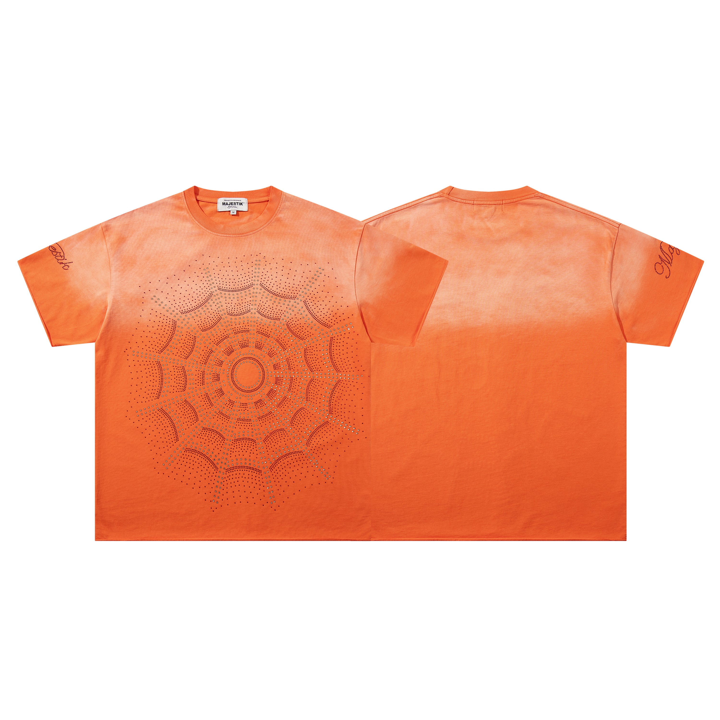 MAJESTIK Spider Web Gradient Short‑Sleeve T‑Shirt