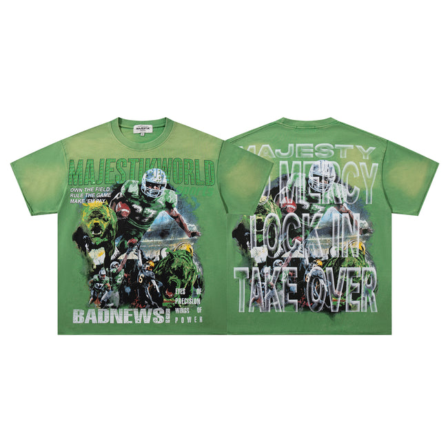 MAJESTIK Bad News Lock In Take Over Vintage T‑Shirt Hover Image
