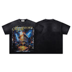 MAJESTIK Fire Dept City Street Vintage Double‑Sided T‑Shirt