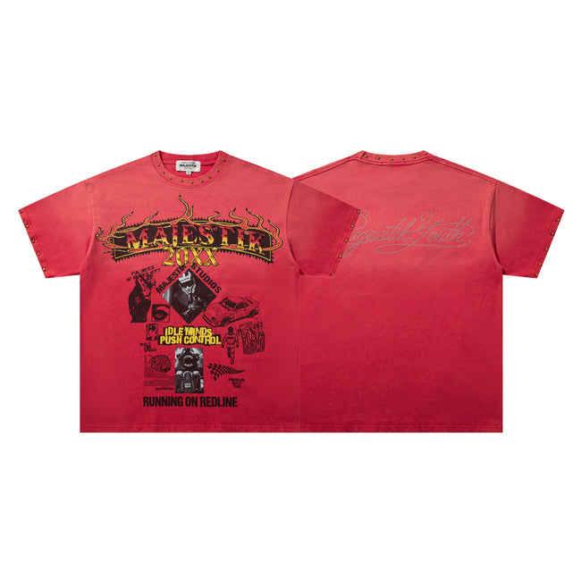MAJESTIK Vintage Collage Graphic T‑Shirt Hover Image