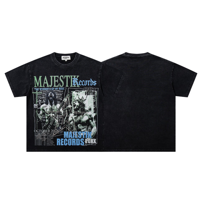 MAJESTIK Records Faith Vintage T‑Shirt Hover Image