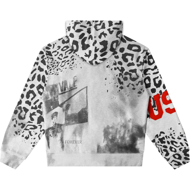 Vale Forever Cheetah Zip Up Hoodie Grey Main Image