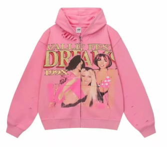 Vale Forever Dreams Zip Up Hoodie Pink Hover Image