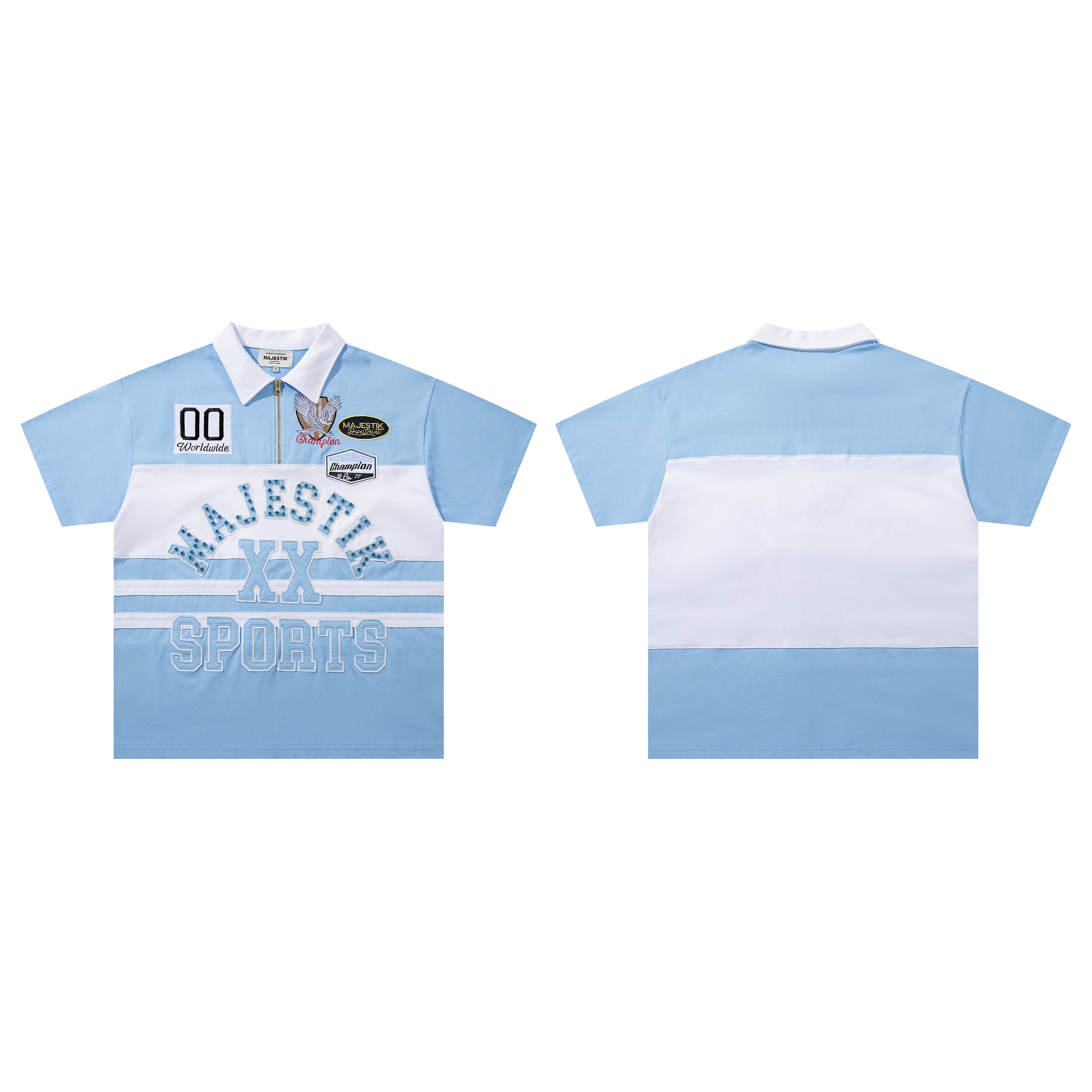 MAJESTIK Half‑Zip Sports Polo Shirt