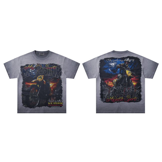 MAJESTIK Dirt Bike Vintage Graphic T‑Shirt Main Image