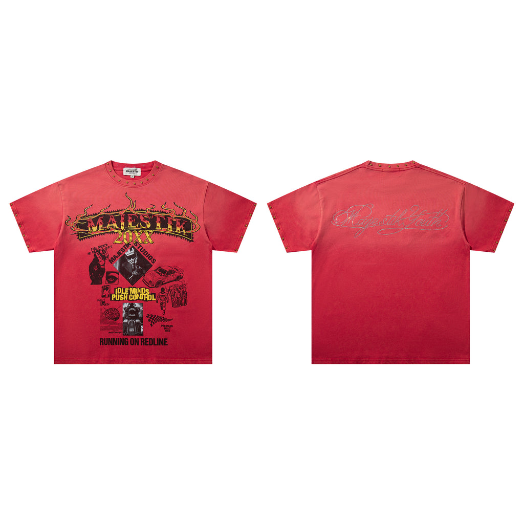 MAJESTIK Vintage Collage Graphic T‑Shirt