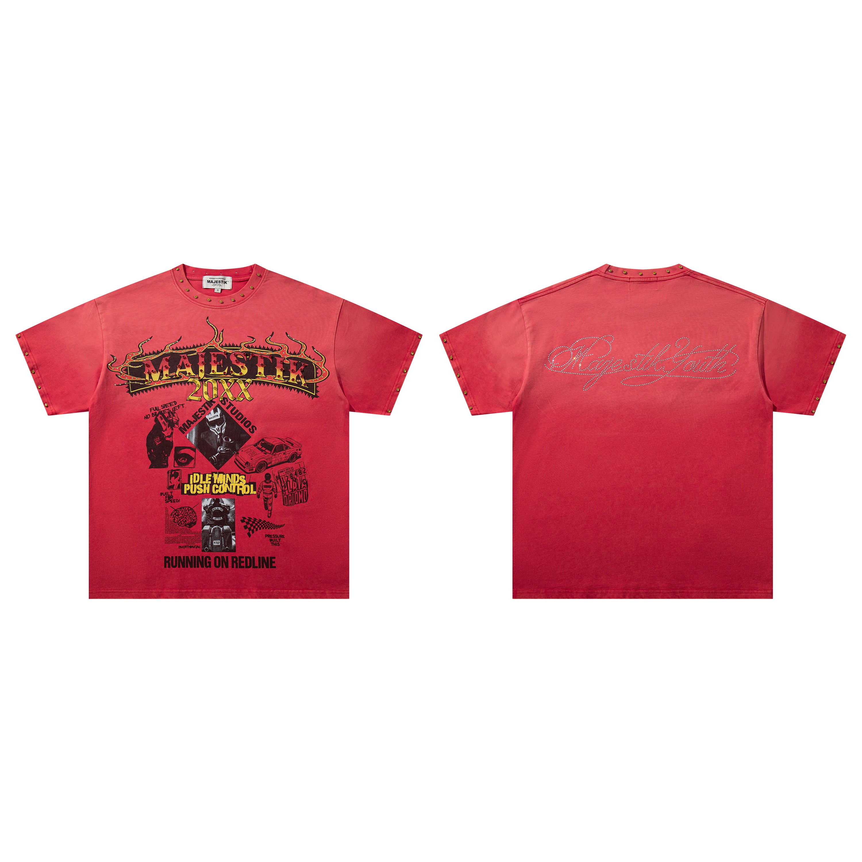 MAJESTIK Vintage Collage Graphic T‑Shirt