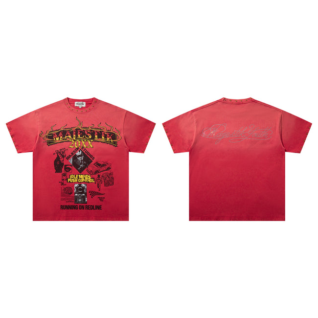 MAJESTIK Vintage Collage Graphic T‑Shirt Main Image