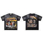 MAJESTIK Wild Horses Live Free Double‑Sided Vintage T‑Shirt
