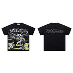 MAJESTIK Bulldog Vintage Graphic T‑Shirt