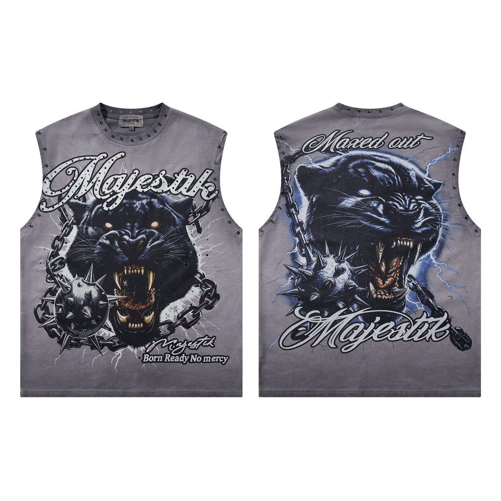 MAJESTIK Black Panther Graphic Tank Top