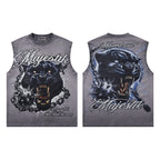 MAJESTIK Black Panther Graphic Tank Top