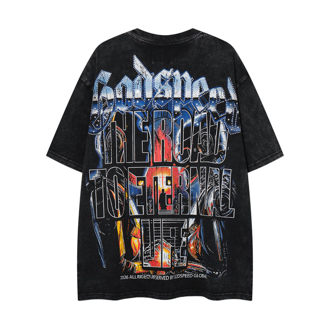 Godspeed Astronaut Double‑Sided Vintage Graphic T‑Shirt Main Image