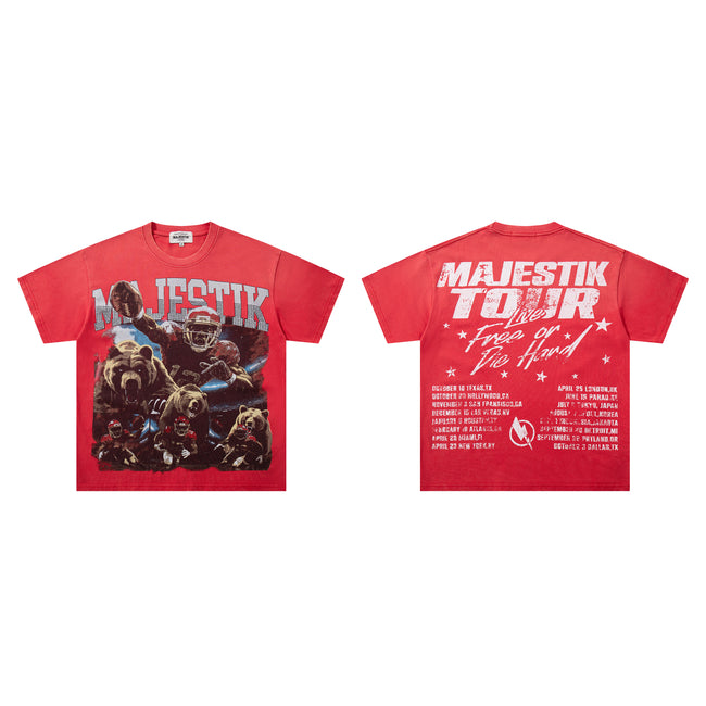MAJESTIK Tour Bears Vintage Graphic T‑Shirt Main Image