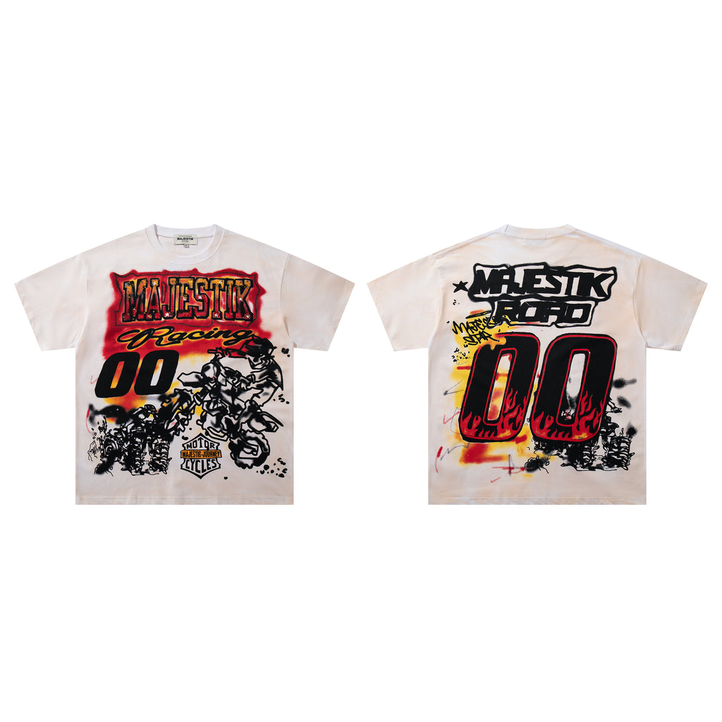 MAJESTIK Racing 00 Double‑Sided Graphic T‑Shirt
