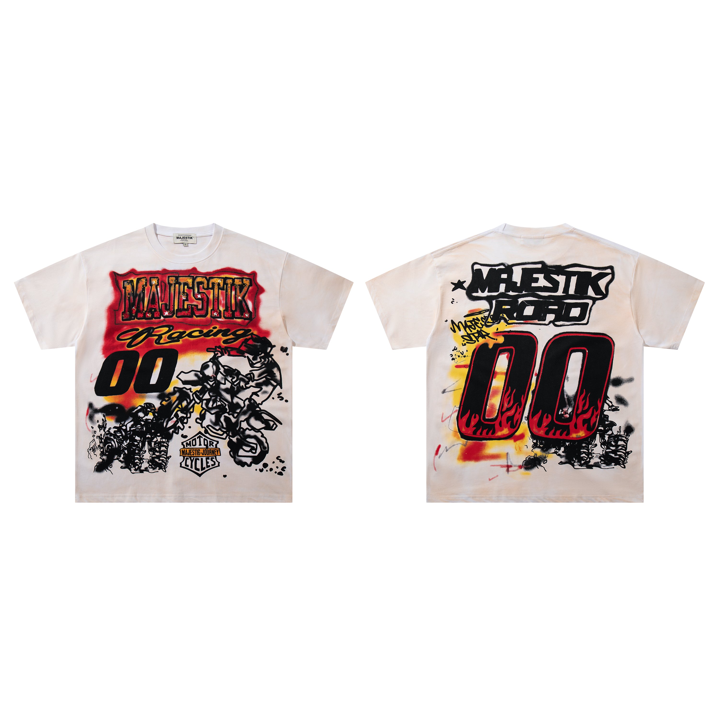 MAJESTIK Racing 00 Double‑Sided Graphic T‑Shirt