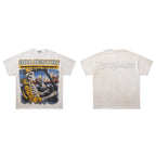 MAJESTIK Department Skeleton Driver Double‑Sided Vintage T‑Shirt