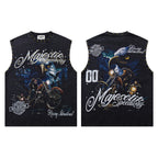 MAJESTIK Motorcycle Eagle Graphic Tank Top