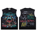 MAJESTIK Skull Graphic Sleeveless Tank Top
