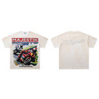 MAJESTIK Sports Motorcycle Racing Double‑Sided Vintage T‑Shirt