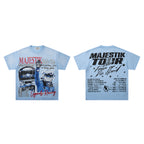 MAJESTIK Legends Racing Tour Light Blue T‑Shirt