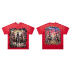 MAJESTIK Western Cowboy Vintage T‑Shirt