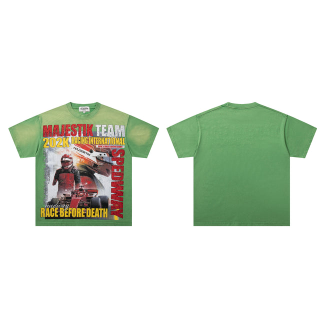 MAJESTIK Team Race Before Death Vintage T‑Shirt Main Image