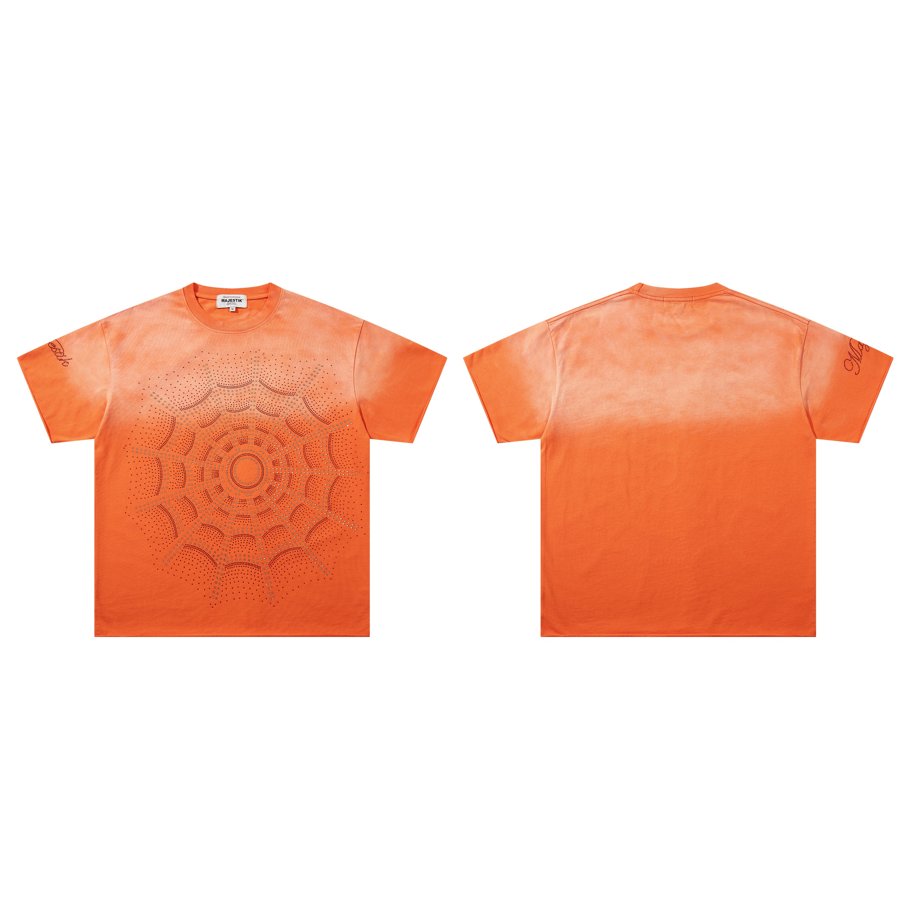 MAJESTIK Spider Web Gradient Short‑Sleeve T‑Shirt