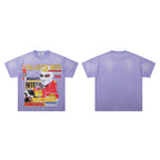 MAJESTIK Moto Racing Vintage Purple T‑Shirt