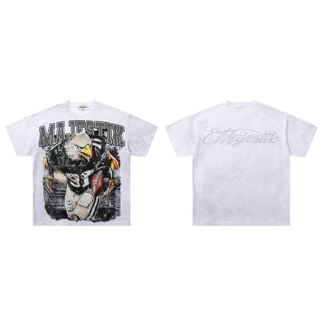 MAJESTIK Eagle Football Double‑Sided Vintage T‑Shirt Main Image