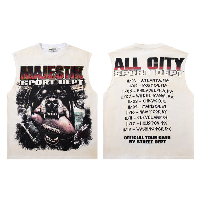 MAJESTIK Rottweiler All‑City Tour Vintage Sleeveless Tank Top Main Image