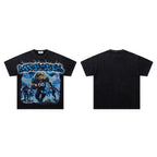 MAJESTIK Lion Football Vintage Graphic T‑Shirt