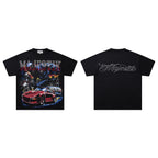 MAJESTIK Retro Racing Graphic T‑Shirt