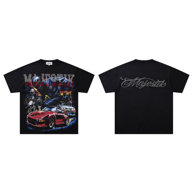 MAJESTIK Retro Racing Graphic T‑Shirt Main Image