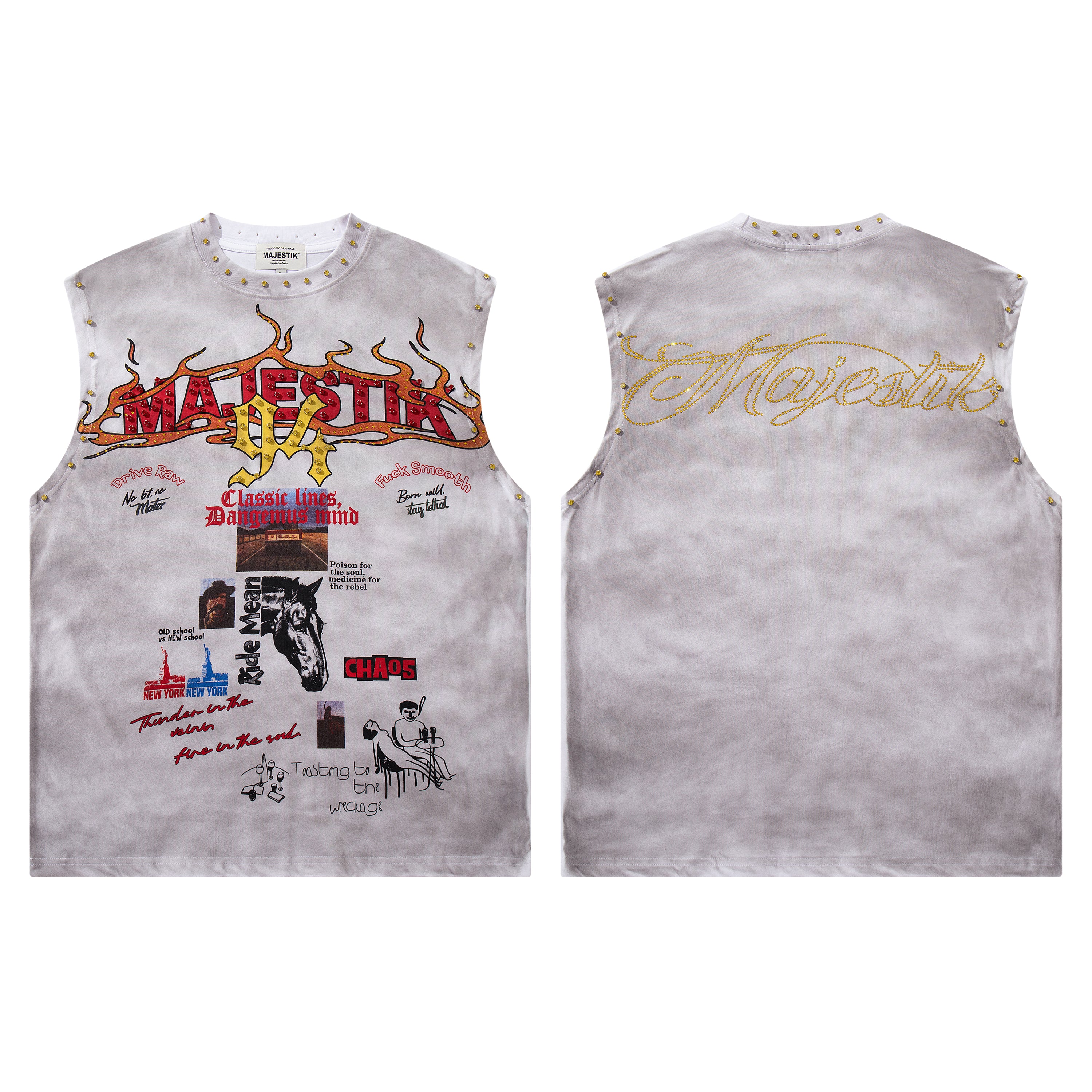 MAJESTIK 94 Vintage Sleeveless Graphic Tank Top