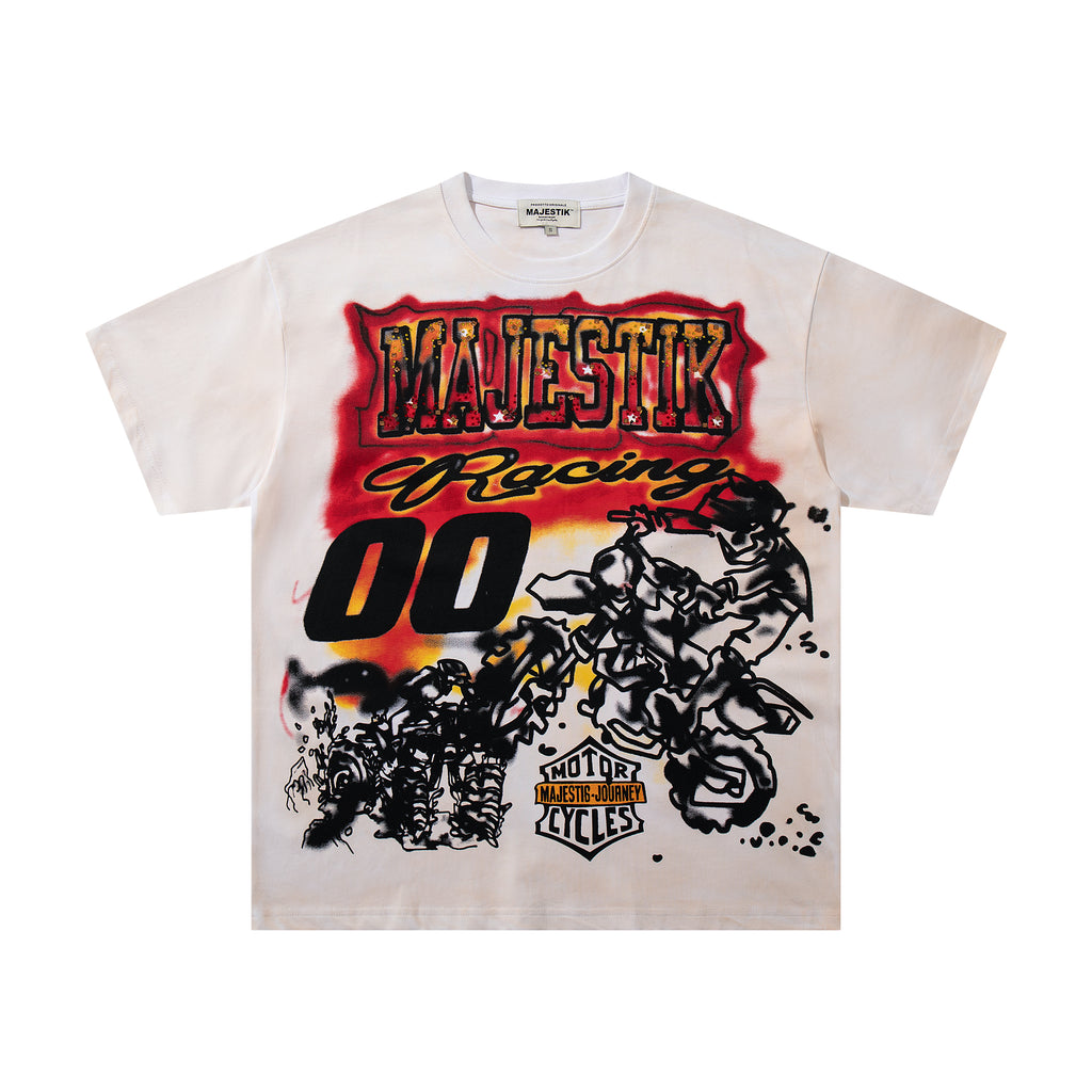 MAJESTIK Racing 00 Double‑Sided Graphic T‑Shirt